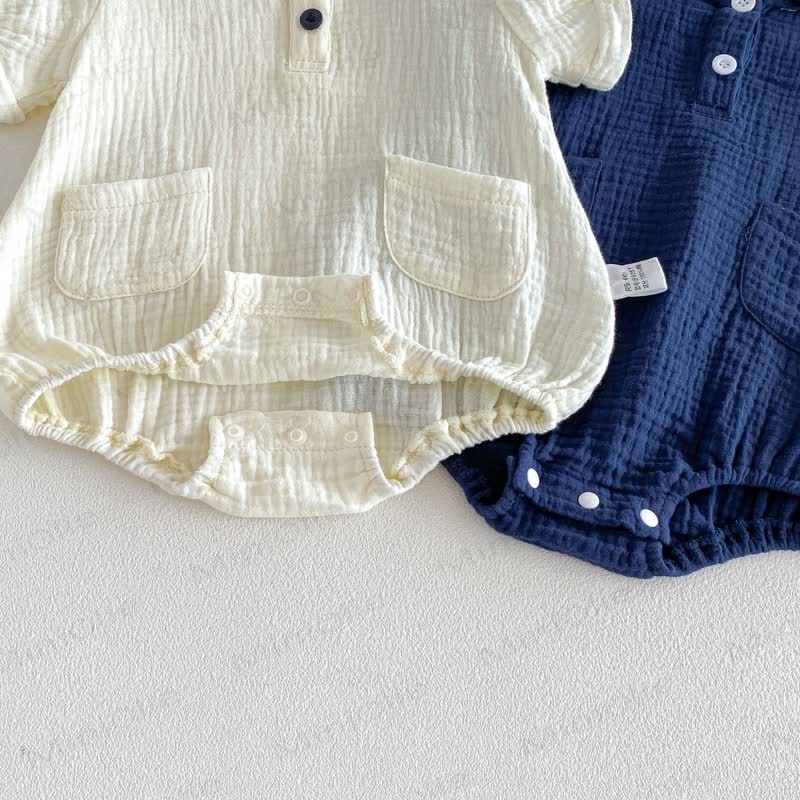 Baby Bodysuit mit nautischem Kragen und Tasche - image 10
