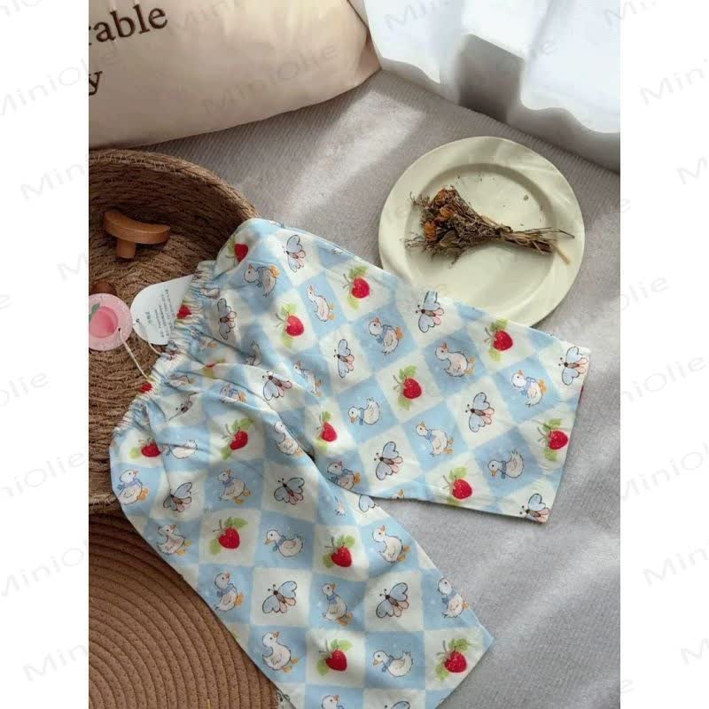 Baby Kleinkind mit Cartoon-Print - Blau Ente - 4-5J - image 3