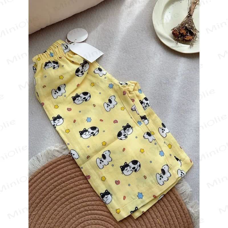 Baby Kleinkind mit Cartoon-Print - Gelb Katze - 4-5J - image 4