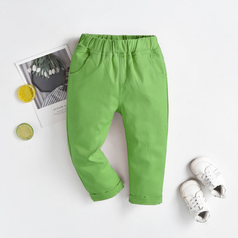 Baby Kleinkind -Jungen Einfarbig Hose - Grün - 8-9J - image 6