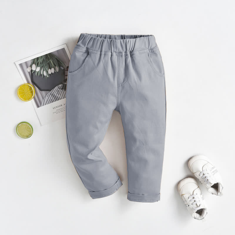 Baby Kleinkind -Jungen Einfarbig Hose - Hellgrau - 8-9J - image 11