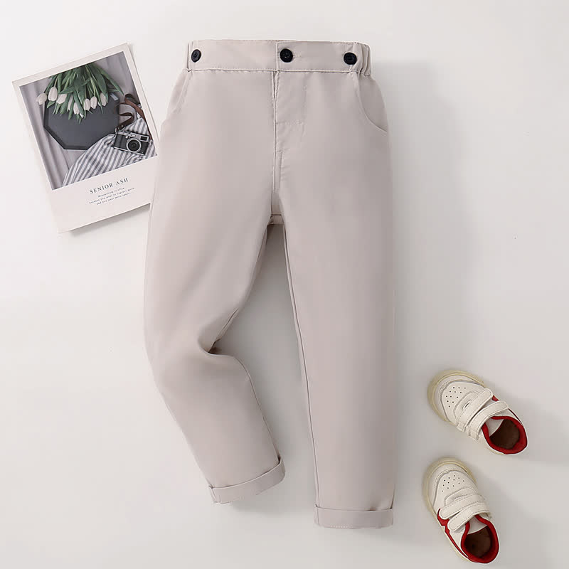 Baby Kleinkind -Jungen Einfarbig Hose - Hellkhaki mit Reißverschluss - 8-9J - image 21