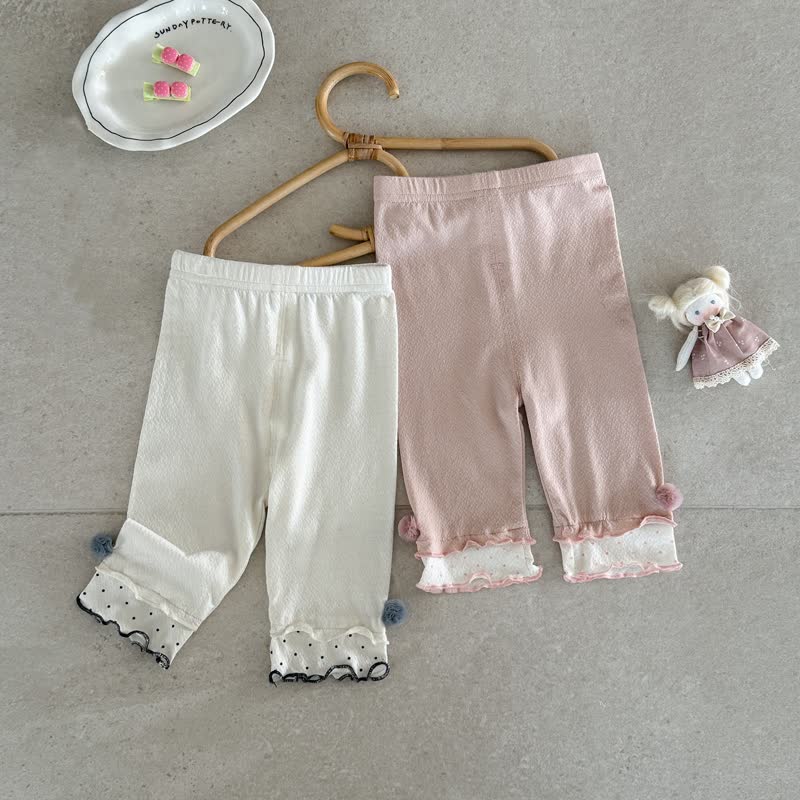 Gamaschen mit Punktmuster und Rüschensaum für Baby und Kleinkind - image 1