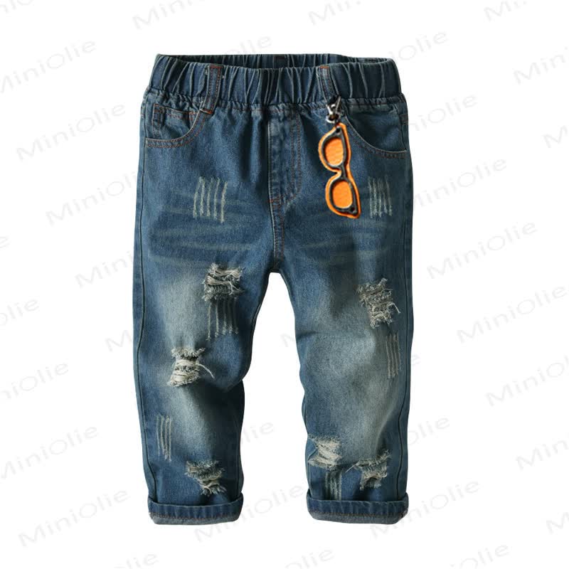 Baby Kleinkind Junge zerrissene Jeans - Denim​ - 8-9J - image 1