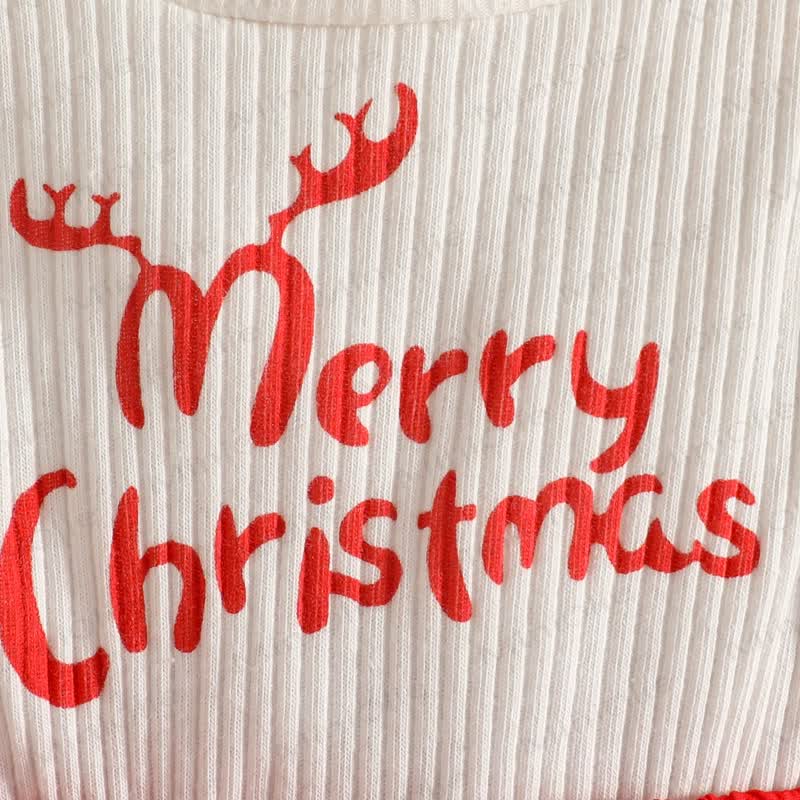MERRY CHRISTMAS Baby Bodysuit mit Rock, Stirnband und Socken - image 12