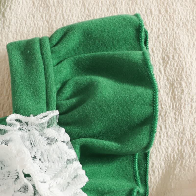 Baby Mädchen-Body aus Samt mit Spitze, Lace und Pompons - image 13