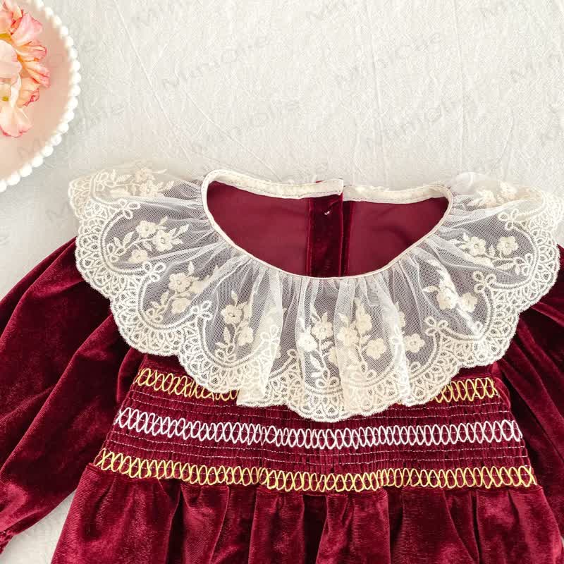 Baby Bodysuit aus Samt mit Lace - image 7