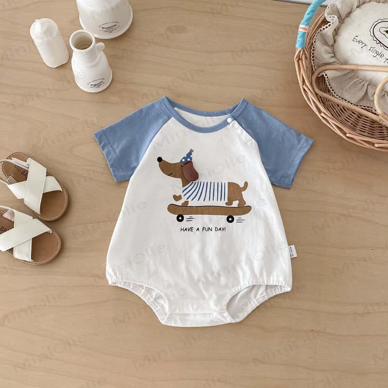 HAVE A FUN DAY! Baby Skateboard-Welpen Bodysuit - image 2