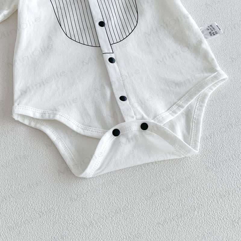Baby Bodysuit mit Smoking-Print und kurzen Ärmeln - image 8