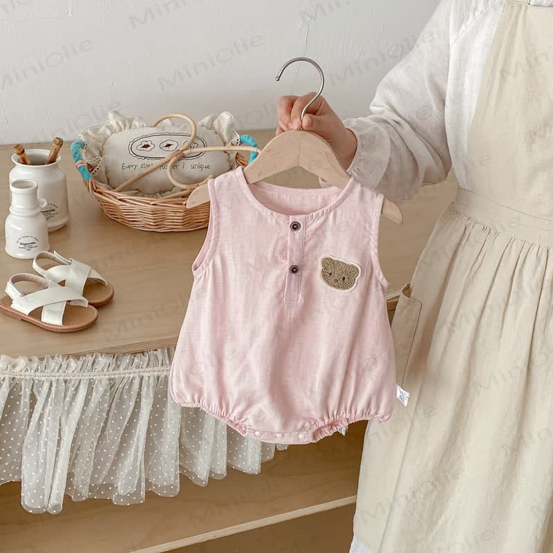 Ärmelloser Baby Bodysuit mit Bär - image 13