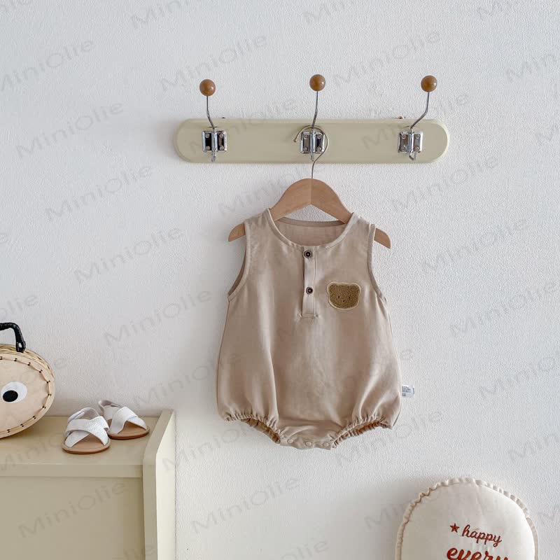 Ärmelloser Baby Bodysuit mit Bär - image 14