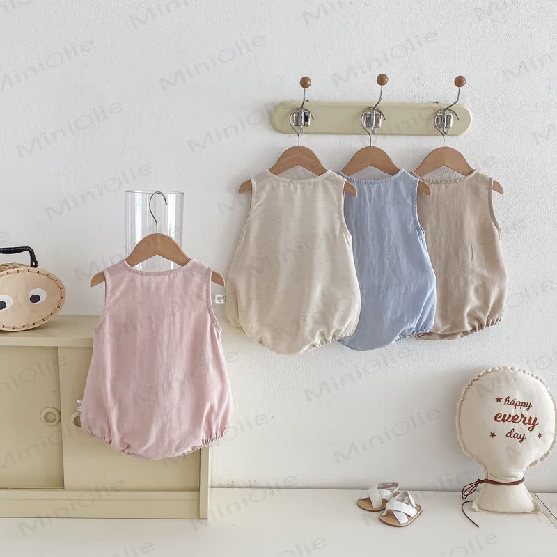 Ärmelloser Baby Bodysuit mit Bär - image 4