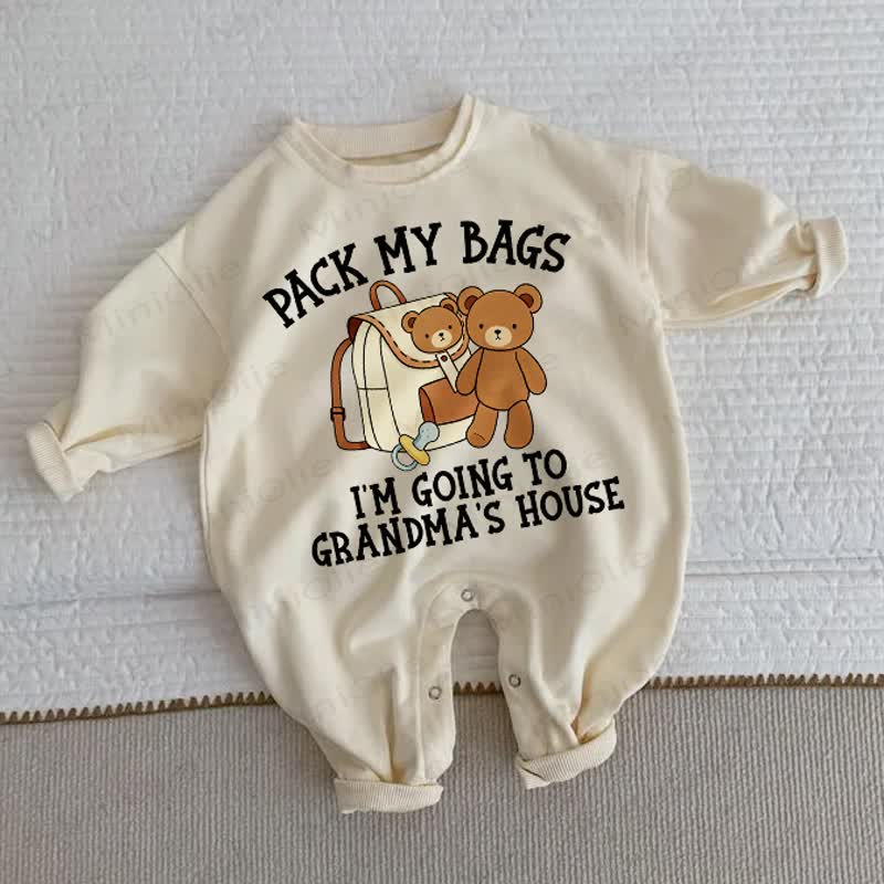 PACK MY BAGS I'M GOING TO GRANDMA'S HOUSE! Baby Kleinkind , Beige - Beige - 2-3J - image 1