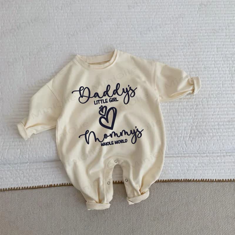 DADDY'S LITTLE GIRL MOMMY'S WHOLE WORLD Strampler und Kleinkind Beige - Beige - 2-3J - image 1