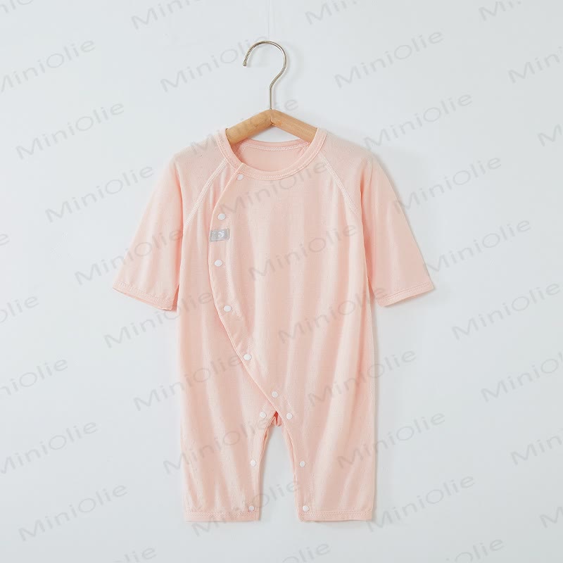Baby - Strampler mit Druckknöpfen , Einfarbig - Rosa - 18-24M - image 5