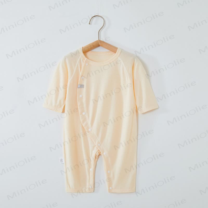 Baby - Strampler mit Druckknöpfen , Einfarbig - Beige - 18-24M - image 13