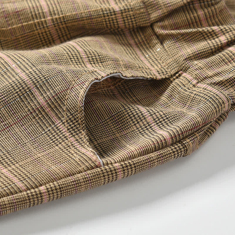 Vintage- Plaid Set für Kleinkind mit Schleife - image 13