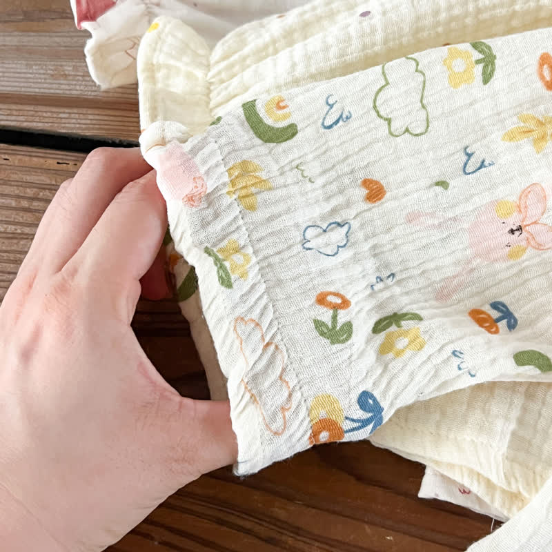 Zweiteiliges Set für Baby : Beige bedrucktes Spitze und Hose - image 10