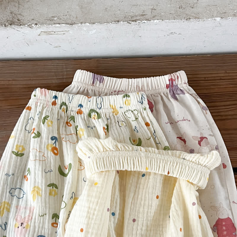 Zweiteiliges Set für Baby : Beige bedrucktes Spitze und Hose - image 13