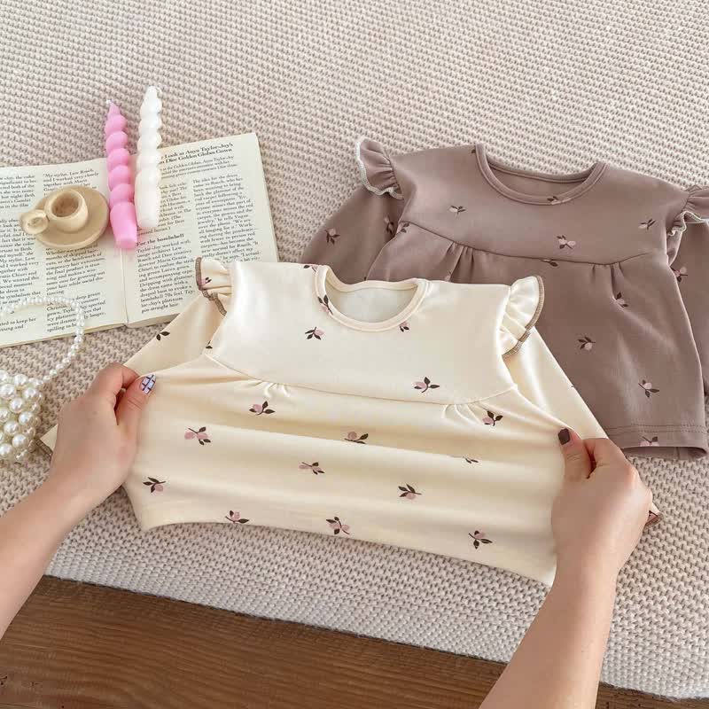 Baby Schlafanzug Set mit Blumen Spitze und Hose , langärmlig und langärmelig - image 6