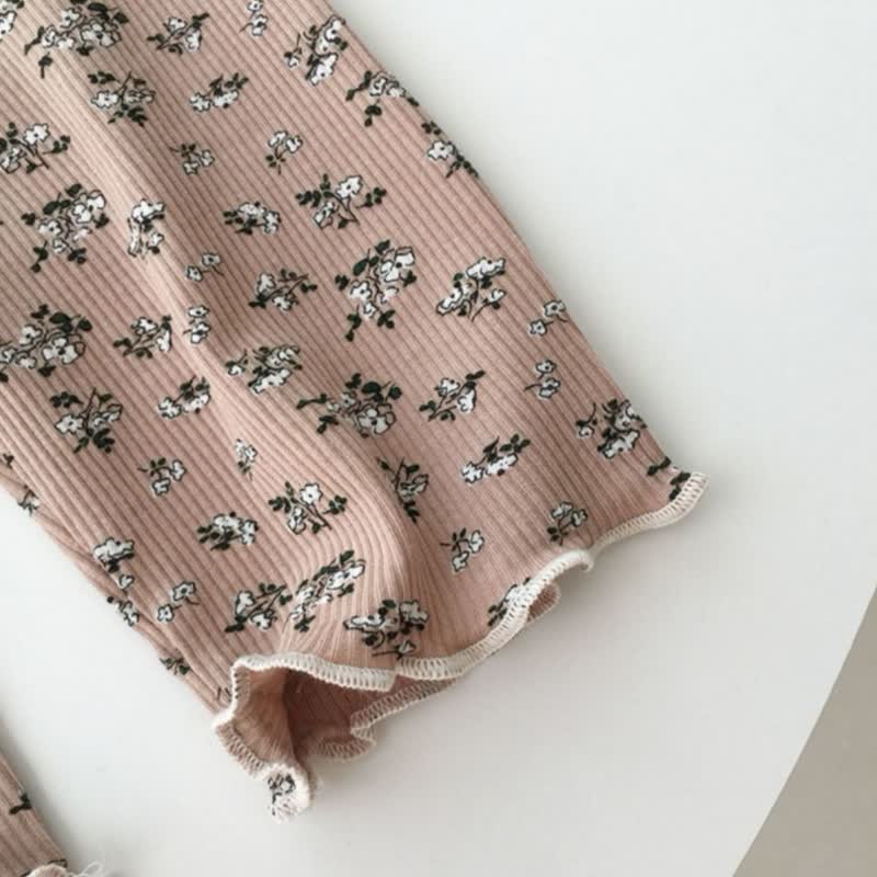 2-teiliges Set für Kleinkind-Mädchen : Blumen T-Stück und Hose - image 7