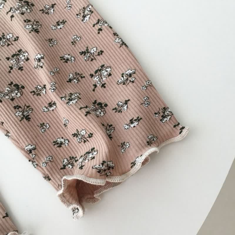 2-teiliges Set für Kleinkind-Mädchen : Blumen T-Stück und Hose - image 7