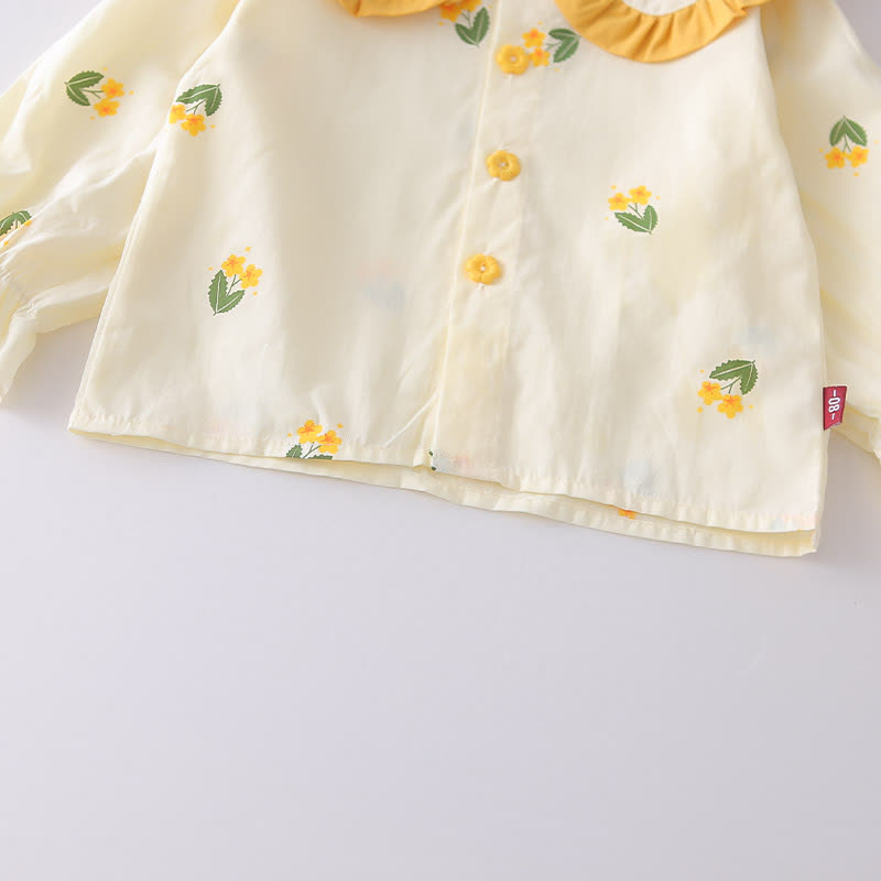 2-teiliges Set für Baby und Babys: Spitze und Hose mit Blumenmuster und Blumen - image 8