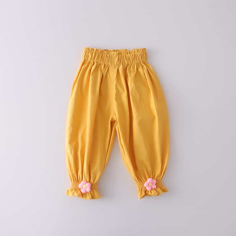 2-teiliges Set für Baby und Babys: Spitze und Hose mit Blumenmuster und Blumen - image 11
