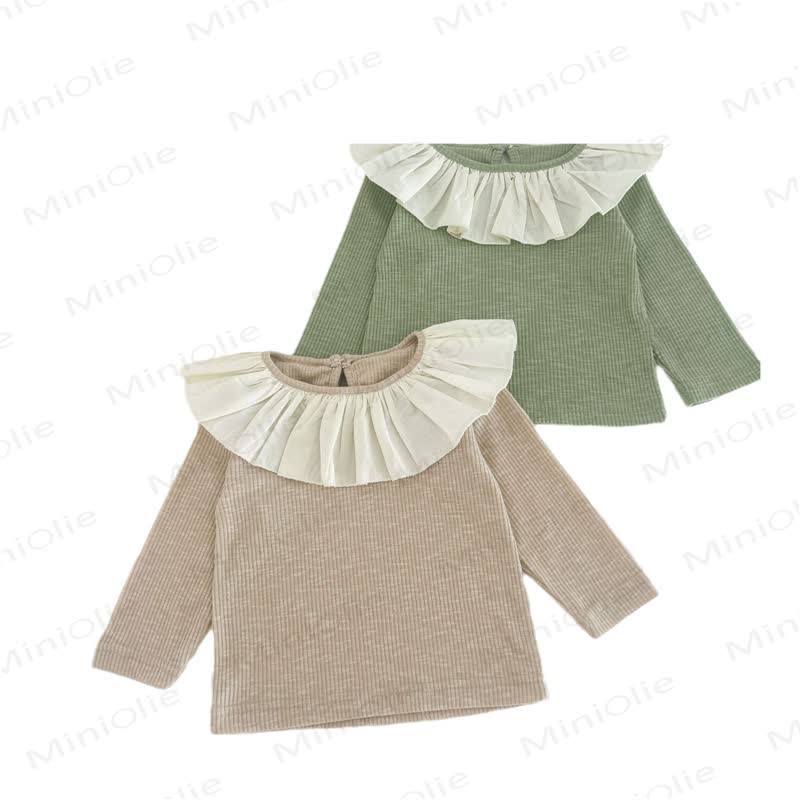 Vintage-T-Shirt mit Lace und Gerippt für Kleinkind - image 5