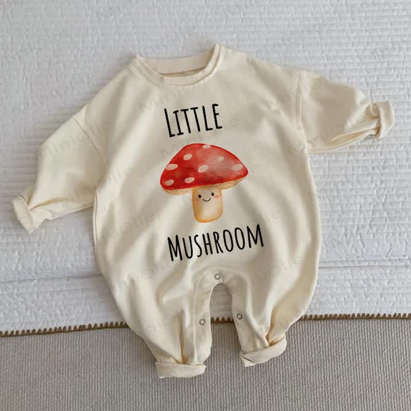 LITTLE MUSHROOM Baby Strampler in Beige - Beige - 2-3J - image 1