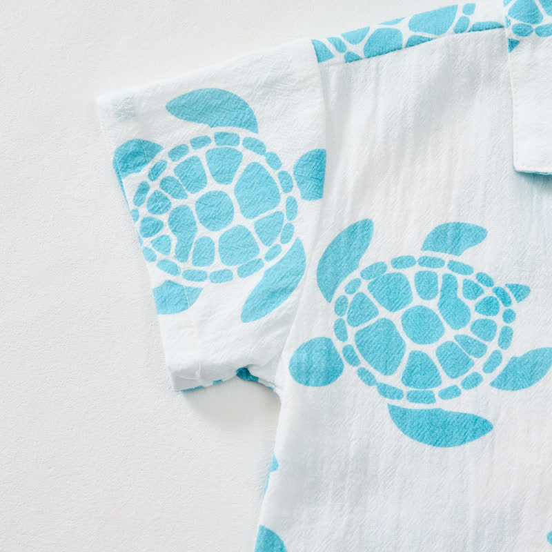 2-teiliges Set aus Baby Kleinkind -Schildkröten-Shirt und Shorts - image 4