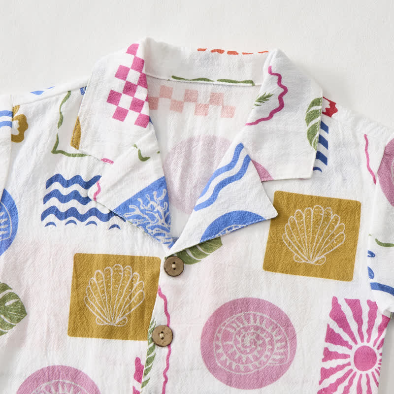 2-teiliges Set für Baby und Kleinkind-Jungen : Hemd und Shorts mit tropischen Pflanze - image 4