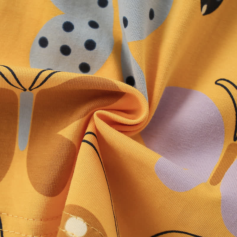 Kleid mit orangefarbenem Schmetterlingsmuster für Kleinkind - image 5