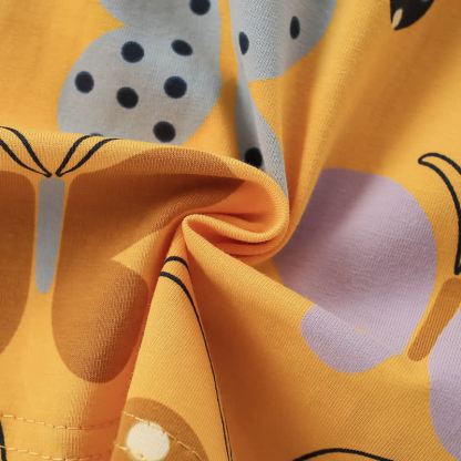 Kleid mit orangefarbenem Schmetterlingsmuster für Kleinkind - image 5