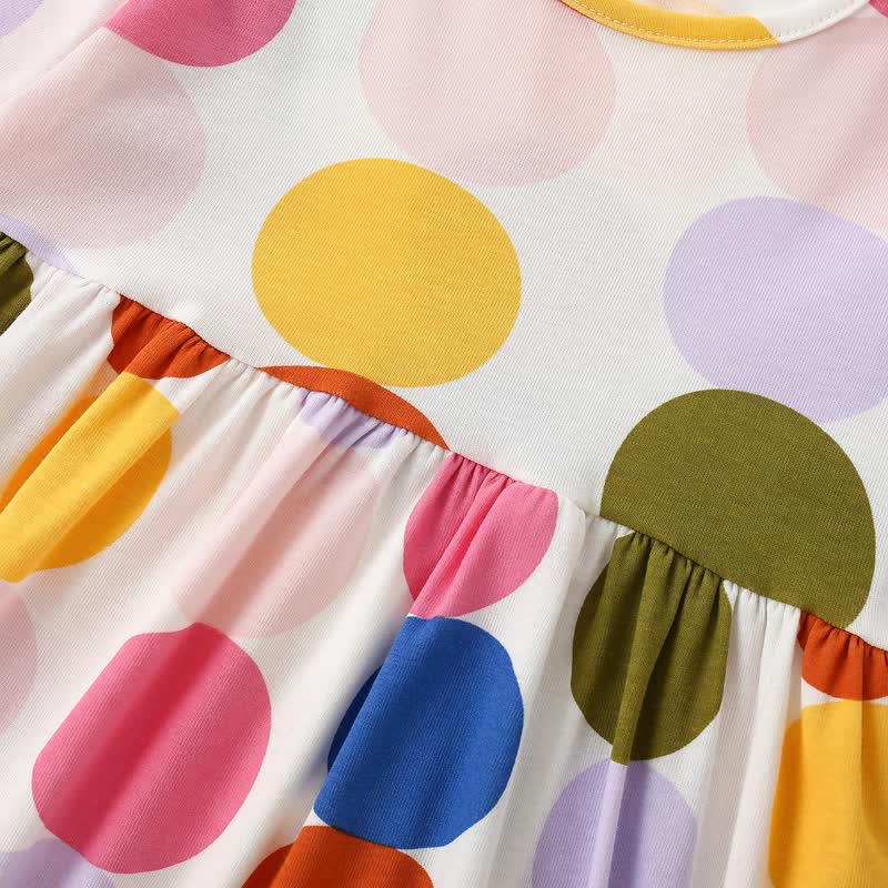 Kleinkind langärmeliges Kleid mit Punktmuster für Kleinkinder - image 4