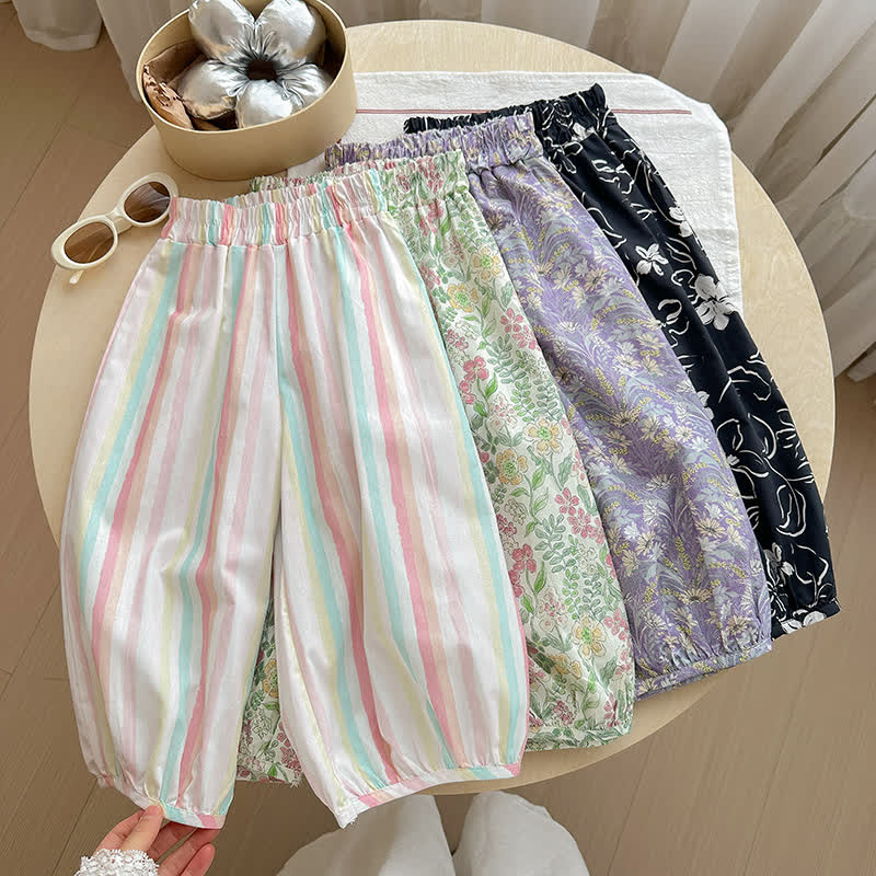 2-teiliges Set für Kleinkind-Mädchen : T-Stück und Hose mit Blume/ Tier - image 9