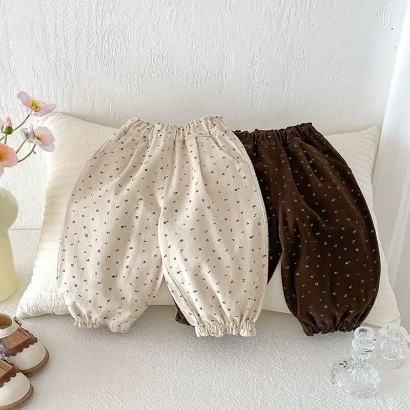 Baby Kleinkind-Mädchen mit Blumen und Hose - image 4