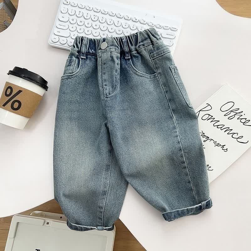 Blau Vintage- Hose für Kleinkind-Jungen , lockere Denim - image 2