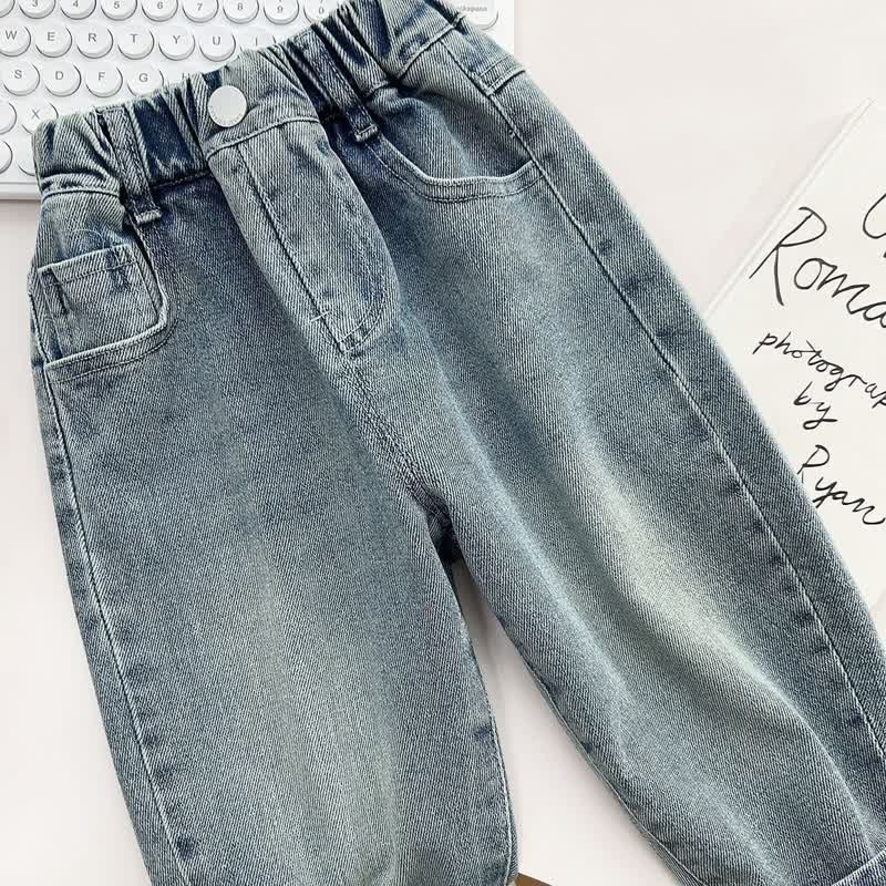 Blau Vintage- Hose für Kleinkind-Jungen , lockere Denim - image 3