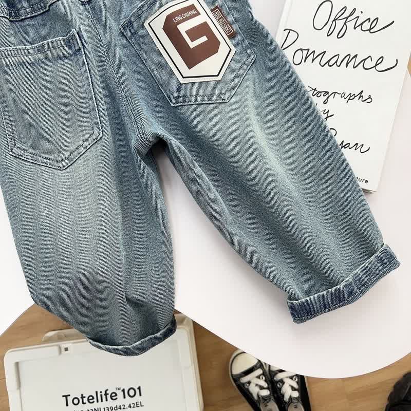 Blau Vintage- Hose für Kleinkind-Jungen , lockere Denim - image 5