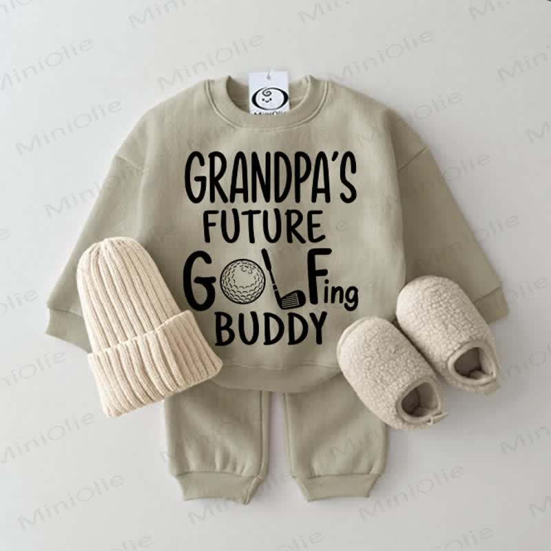 GRANDPA'S FUTURE GOLFING BUDDY Baby Grau Grün 2-teiliges Set - Grau Grün - 2-3J - image 1