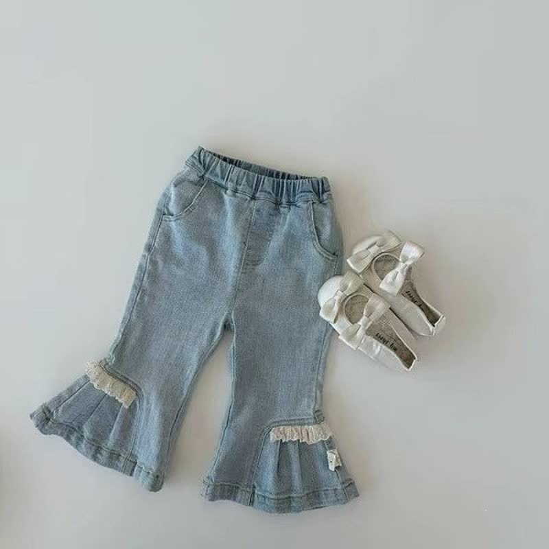 Blau Schlaghose aus Jeansstoff mit Denim für Kleinkind - Blau - 5-6Y - image 1