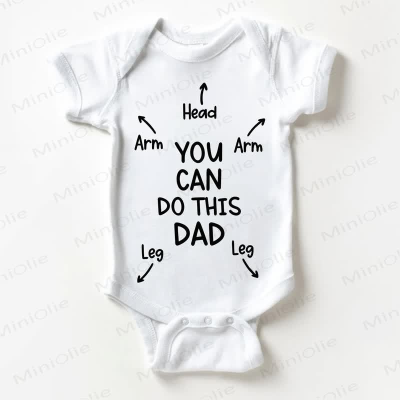 YOU CAN DO THIS DAD HEAD ARM LEG, Baby Bodysuit , weiß - Weiß - 18-24M - image 1