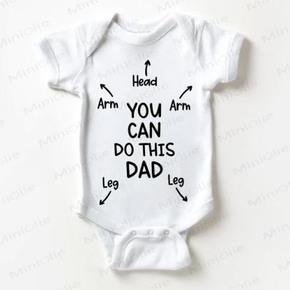 YOU CAN DO THIS DAD HEAD ARM LEG, Baby Bodysuit , weiß - Weiß - 18-24M - image 1