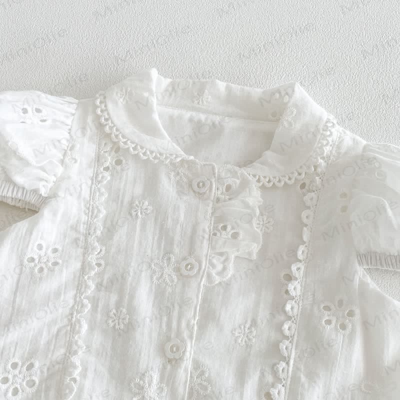 Vintage- Kleid für Baby mit hohlen Puffärmeln - image 5