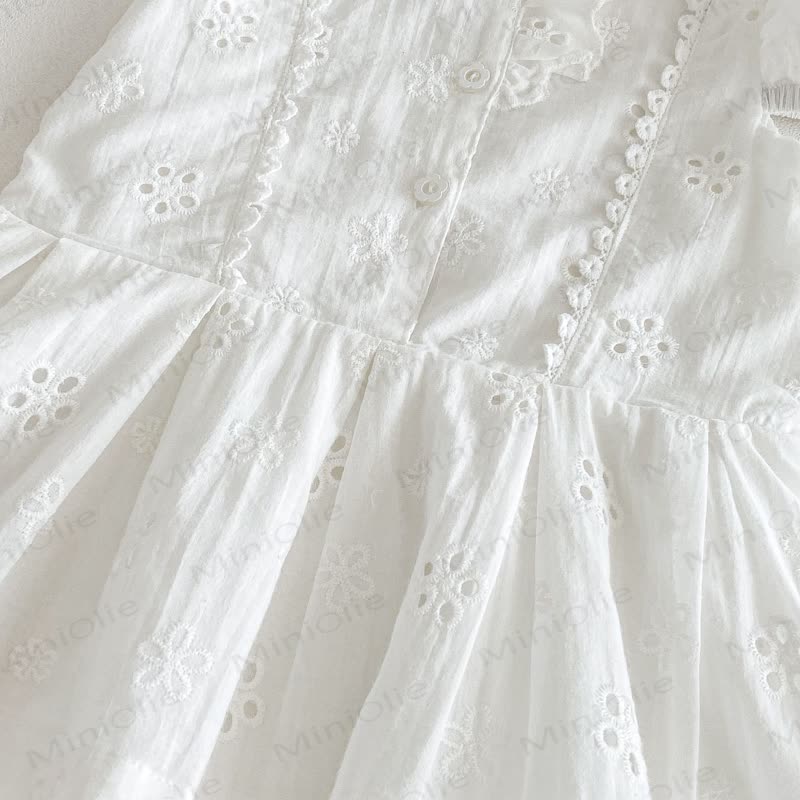 Vintage- Kleid für Baby mit hohlen Puffärmeln - image 8