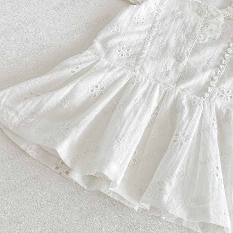 Vintage- Kleid für Baby mit hohlen Puffärmeln - image 9