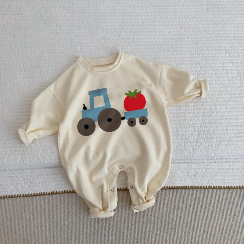 Baby LKW und Tomaten Beige Strampler - Beige - 2-3J - image 1