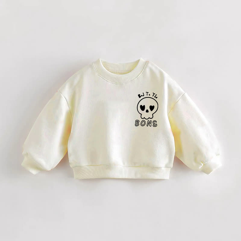 BAD TO THE BONE Baby Kleinkind Creme Sweatshirt - Creme - 3-5J - image 1