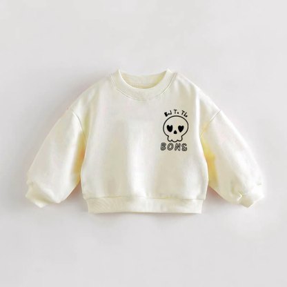 BAD TO THE BONE Baby Kleinkind Creme Sweatshirt - Creme - 3-5J - image 1